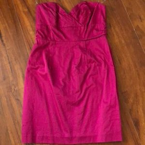 Magenta strapless dress